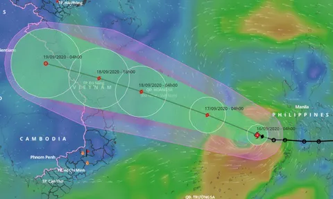 Bão số 5 hướng vào Quảng Bình - Đà Nẵng